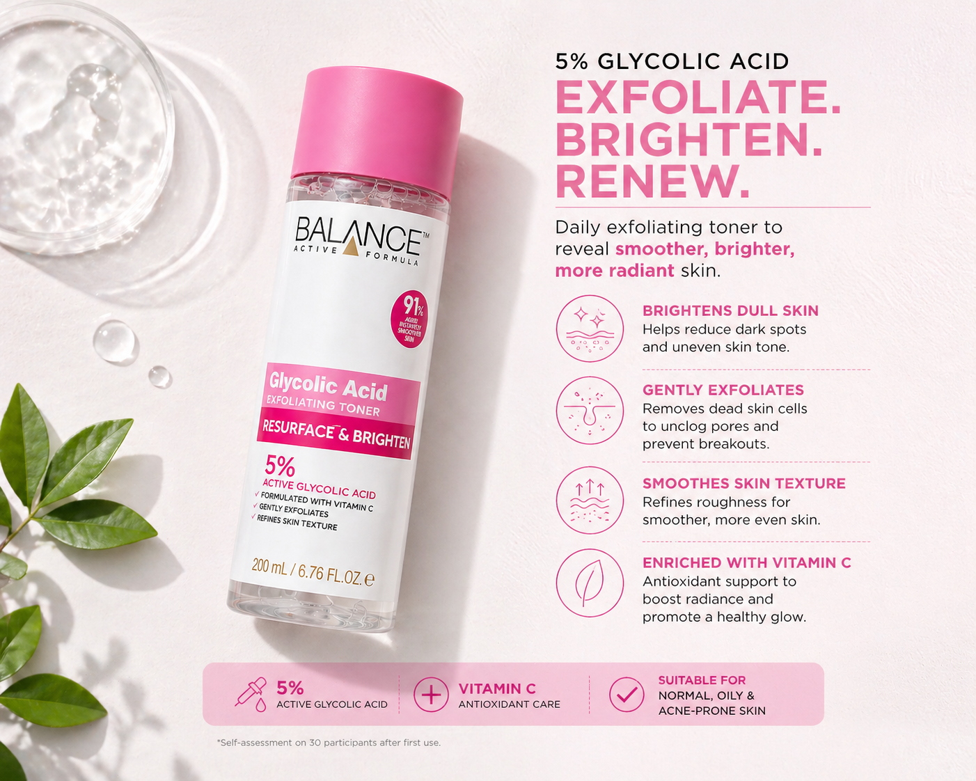 Balance 5% Glycolic acid toner - 200ml