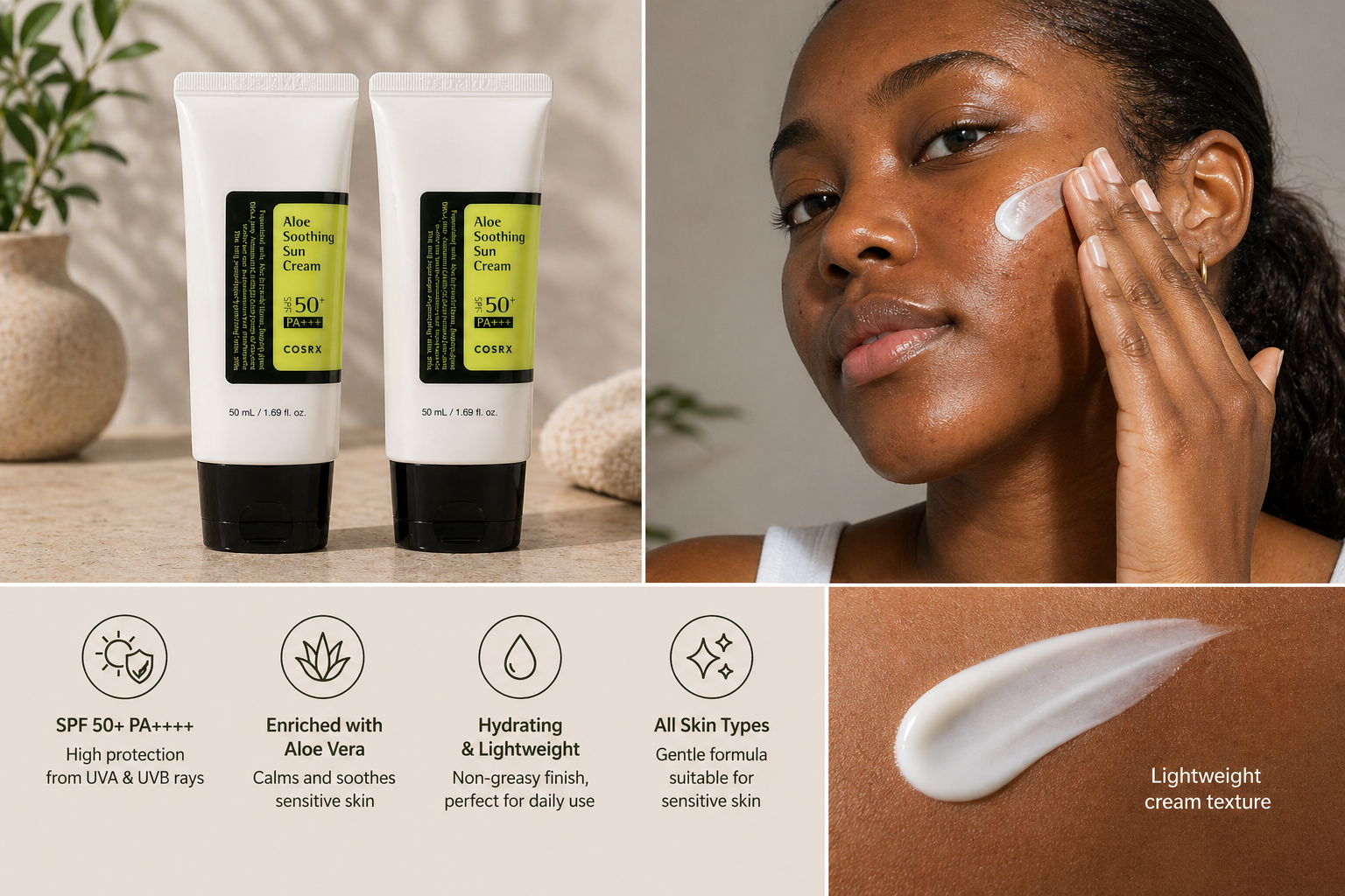 Aloe Soothing Sun Cream SPF 50+ PA+++