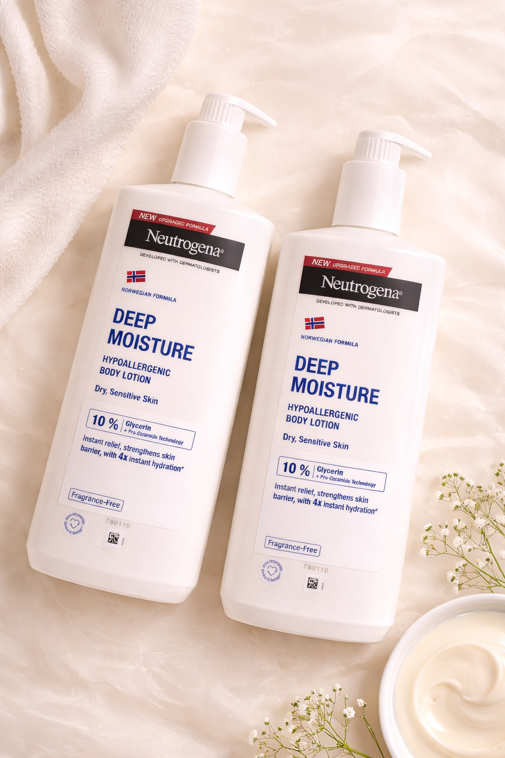 Neutrogena Deep Moisture Hypoallergenic Body Lotion (Fragrance-Free)