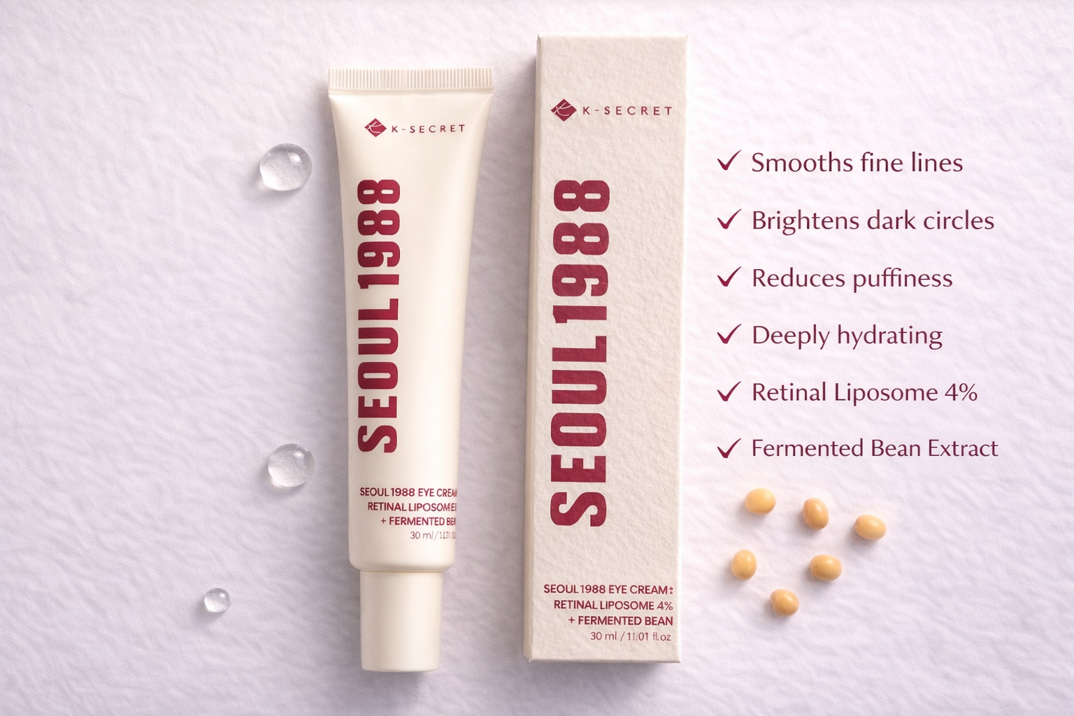 K-Secret Seoul 1988 Eye Cream (Retinal Liposome 4% + Fermented Bean)