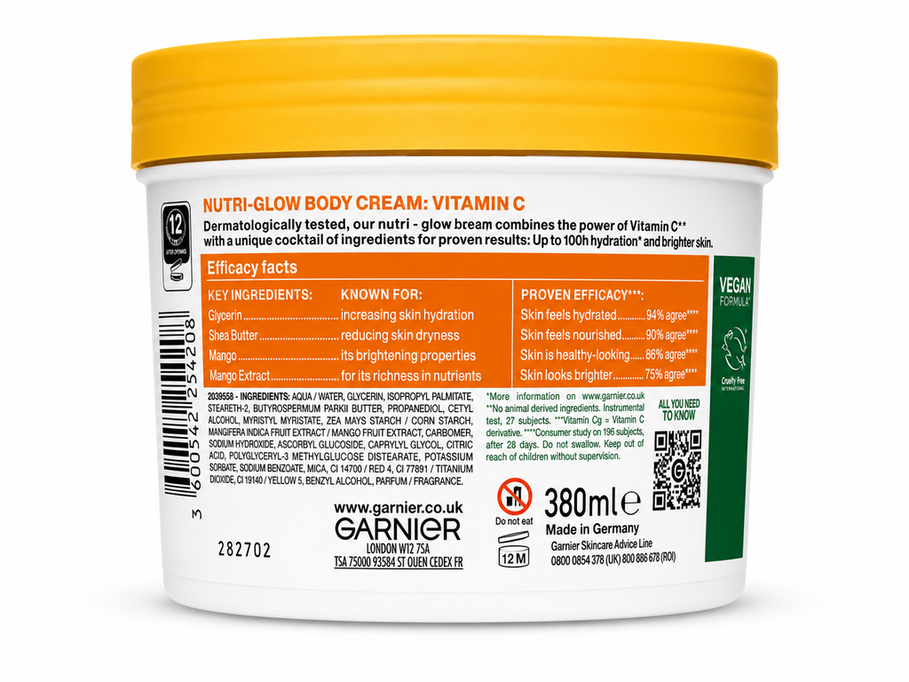 Garnier Vitamin C Nutri-Glow Body Cream