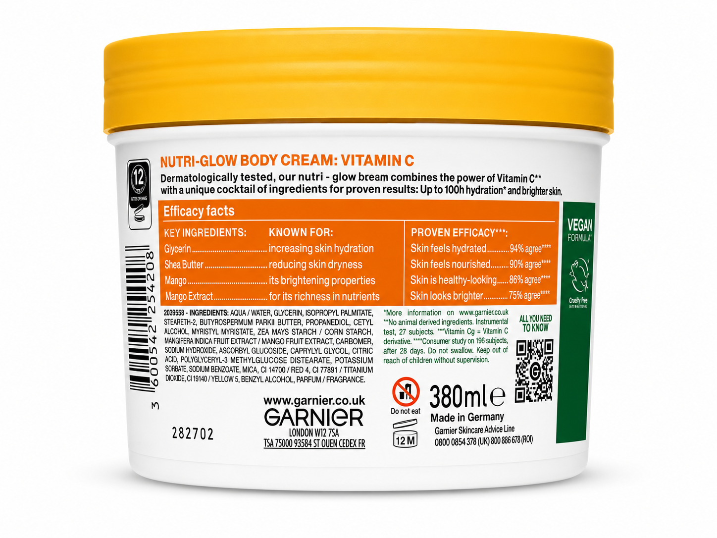 Garnier Vitamin C Nutri-Glow Body Cream