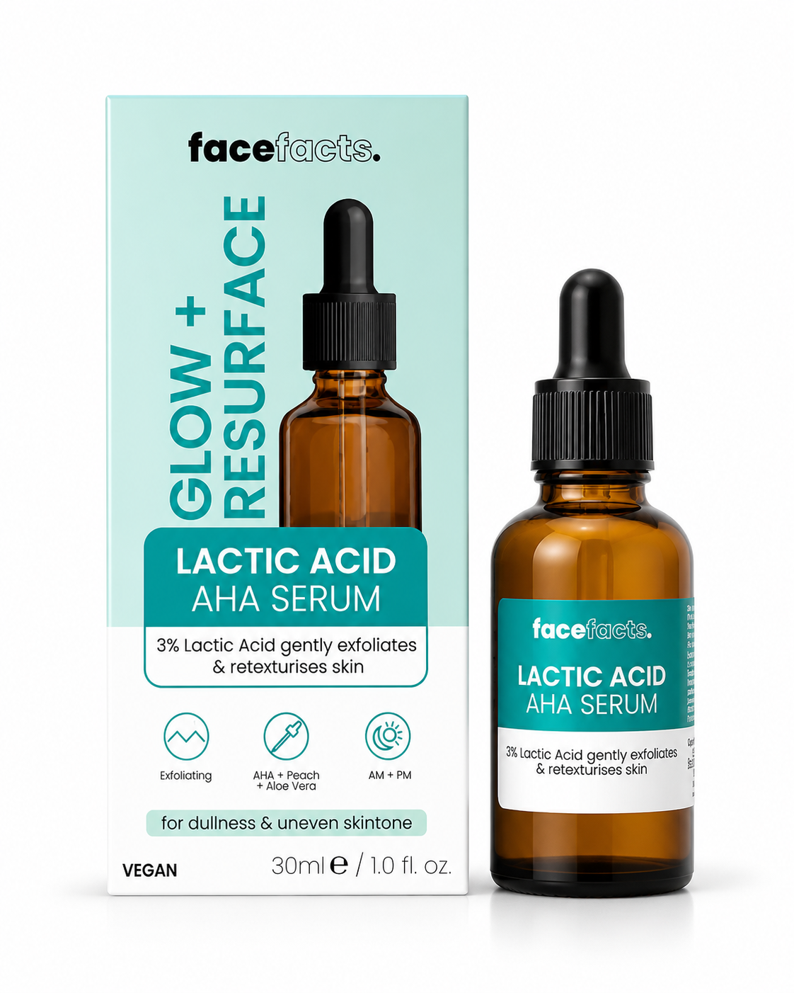 Face Facts Glow + Resurface Lactic Acid AHA Serum