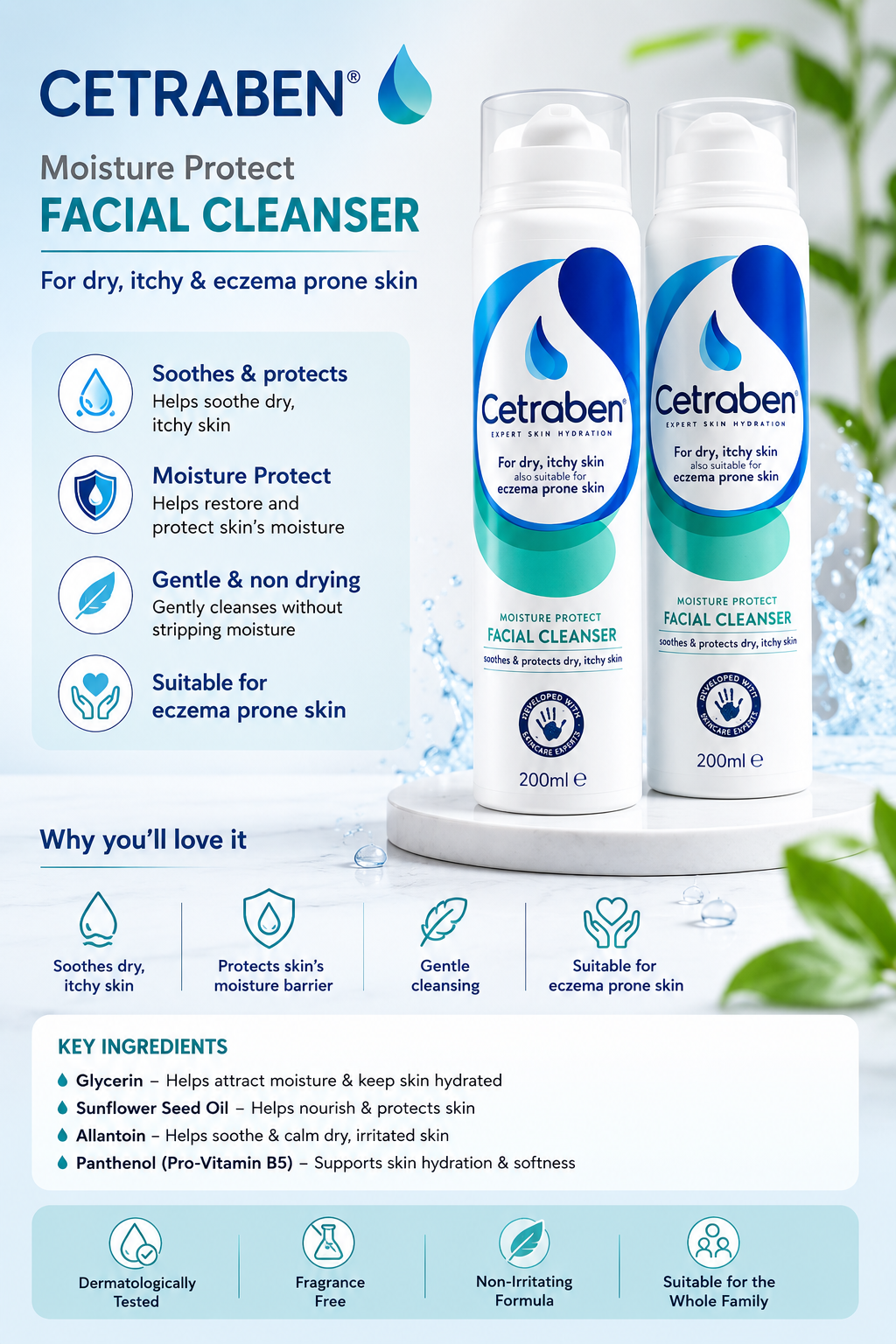 Cetraben facial cleanser